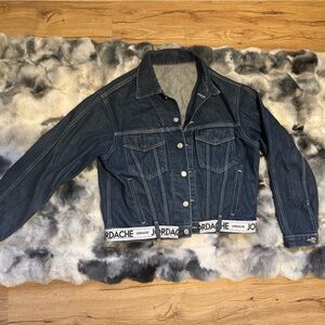 Blue Denim Jacket with White Accents Jordache
